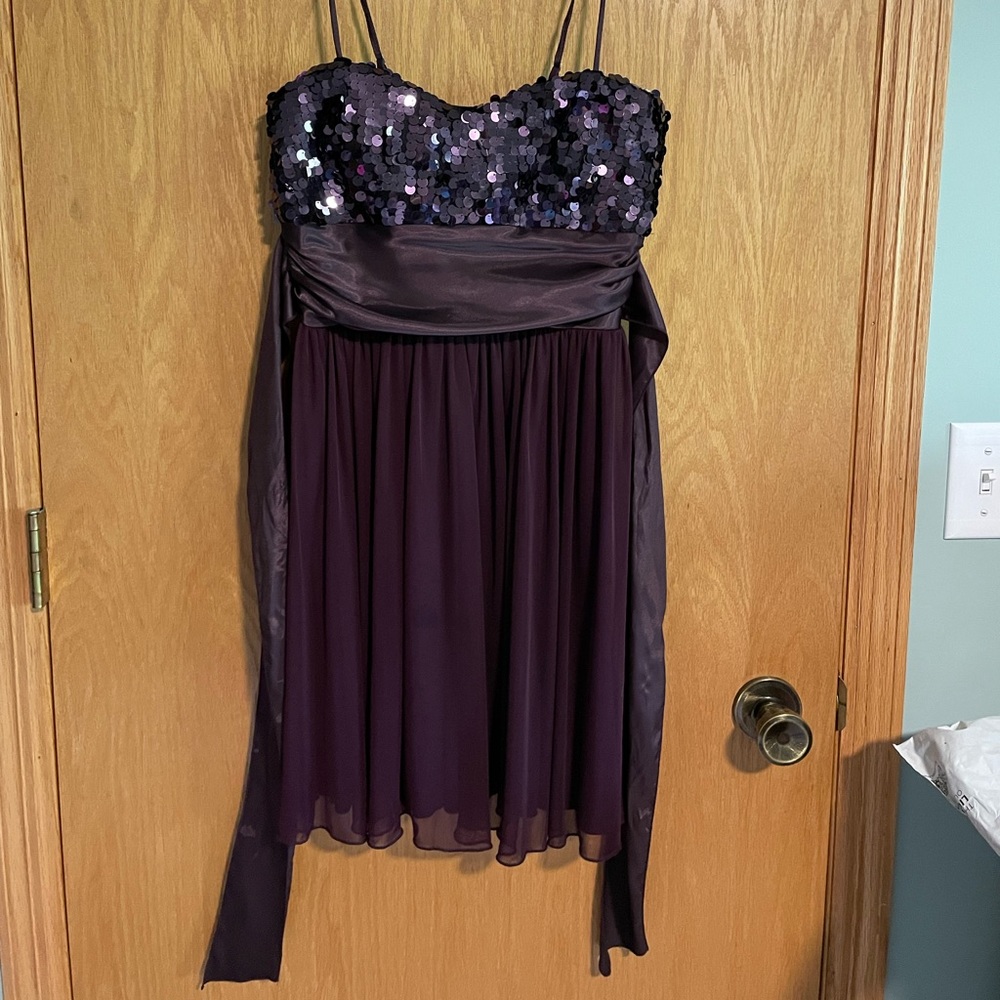 Purple sequin formal / prom dress